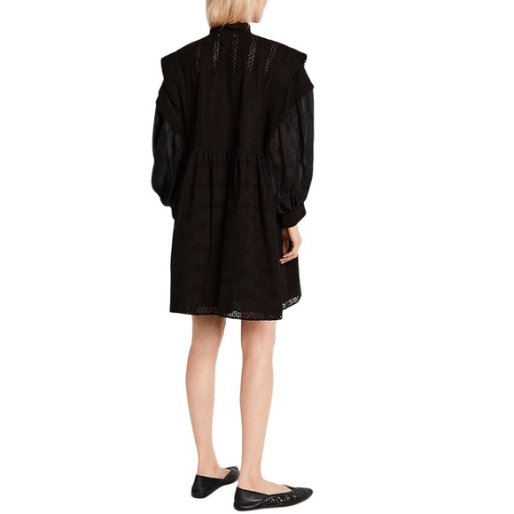 Claudie Pierlot Russe Puff-sleeve cotton mini dress like new condition - Picture 4 of 16